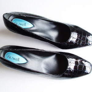 Fitzwell Black Patent Leather Pumps